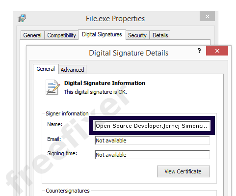 Screenshot of the Open Source Developer,Jernej Simoncic certificate